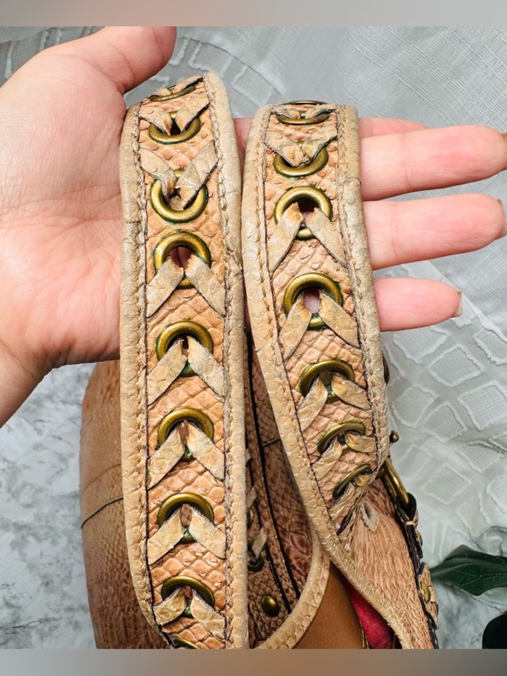 Coach XL belted python embossed ergo - Rare - GUC - Picture 12 of 12